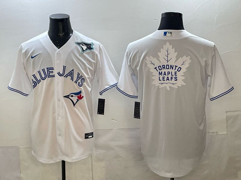 Men 2025 Toronto Blue Jays Blank White Game Nike MLB Jersey style 014